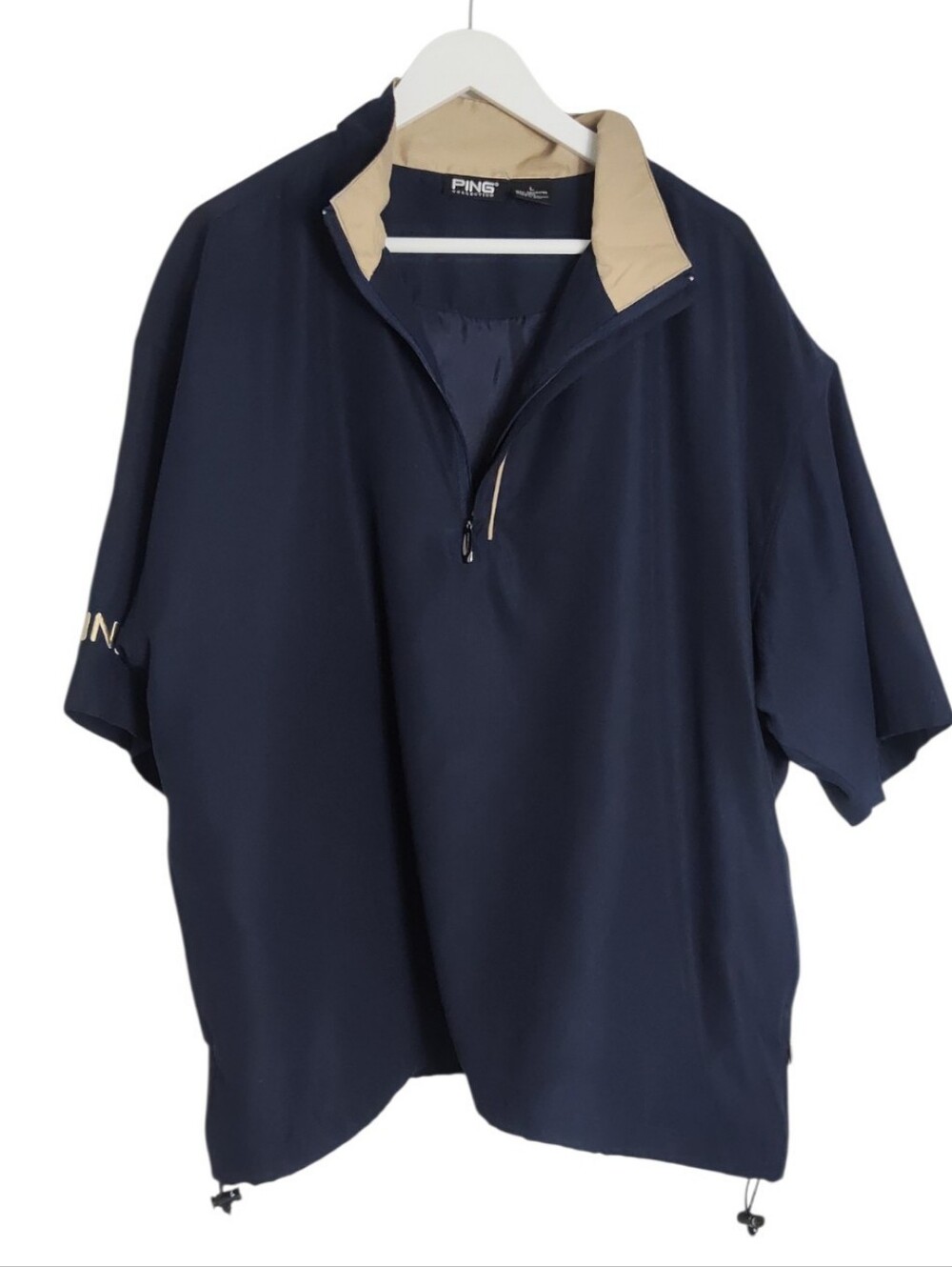 PING Mens Pullover Quarter Zip Mock Neck Sensor Cool Performance Sz L